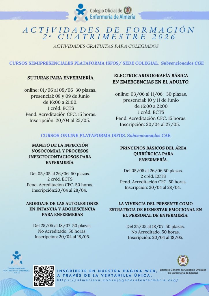 Actividades formación del 2ºcuatrimestre 2026